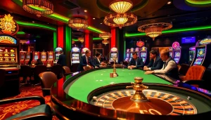 Experience the thrill of mk8 gaming at an elegant poker table in a luxurious casino environment.