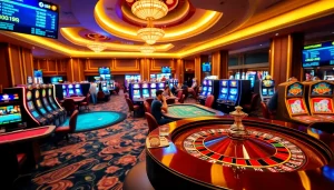 Players enjoying the thrill of gaming at 388bet's luxurious casino environment.