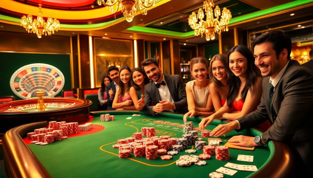 Experience the thrill of the Luckywin casino with vibrant poker chips and roulette excitement.