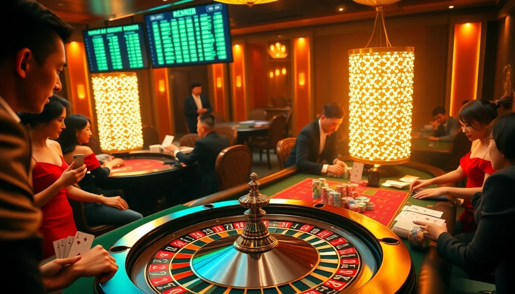 Experience thrilling betting action on a casino table with real-time result china display.