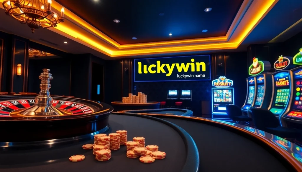 Engage with thrilling games at https://luckywin.name featuring a bustling casino atmosphere.