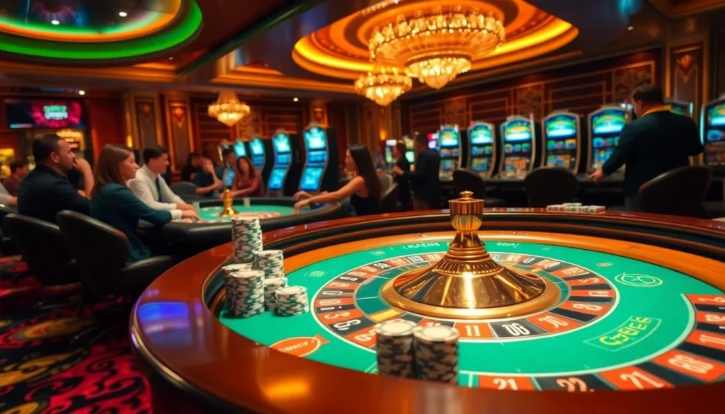 Experience the excitement of gambling at https://mb668.co/ with vibrant casino visuals featuring roulette and poker elements.