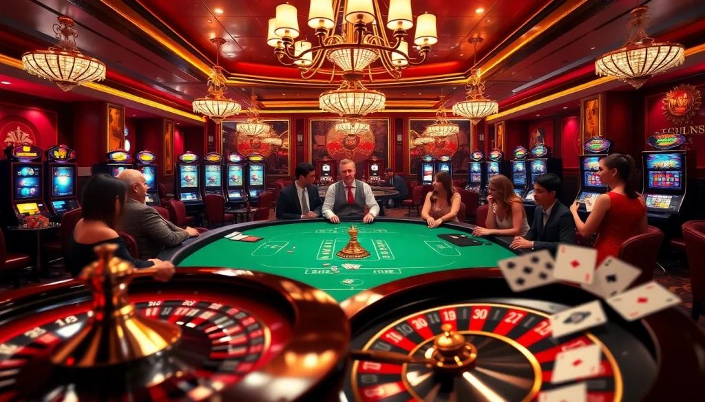 Experience premium gaming excitement at http://k88.blue.com/ with players engaged in thrilling casino action.