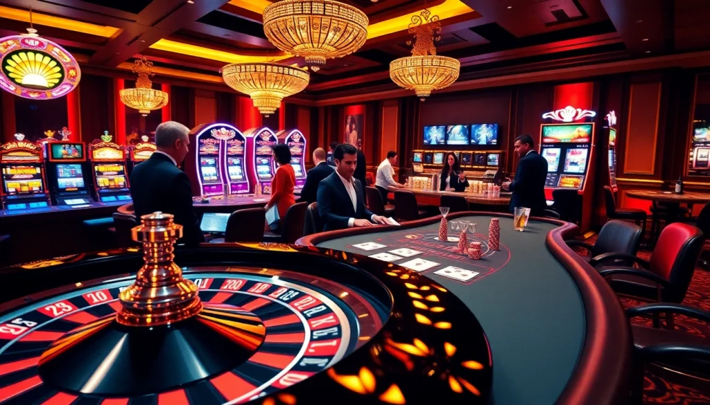 KJC offers an engaging casino experience with players at a poker table, highlighting strategy and excitement.