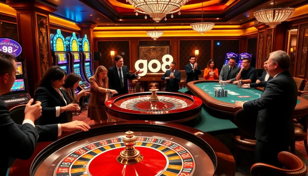 Experience a thrilling go8 casino moment at a luxurious roulette table.
