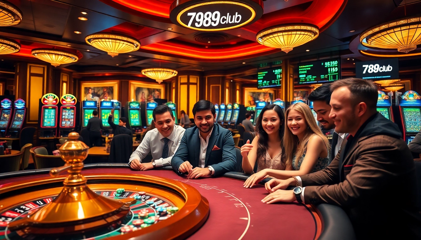 Engaging players enjoying a thrilling game at 789club's vibrant casino atmosphere.