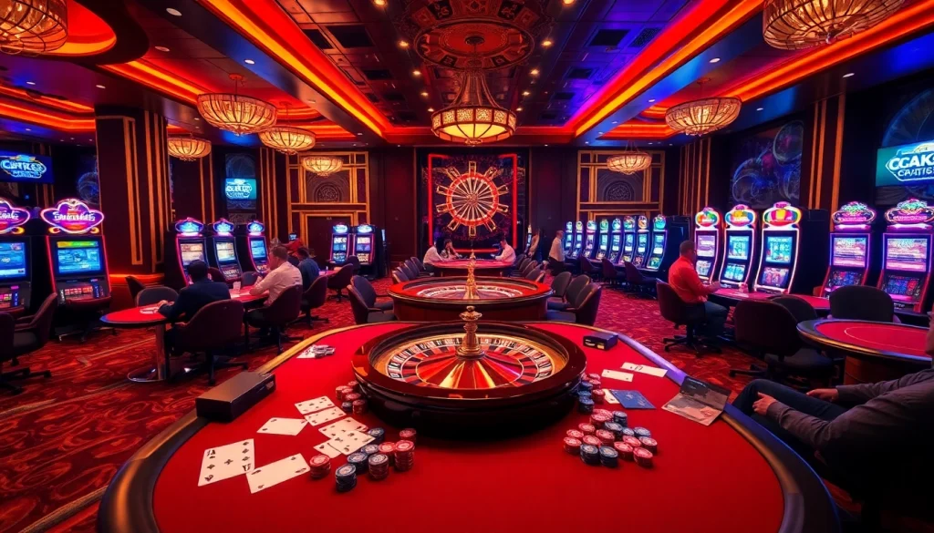 Betting excitement at https://gg88.mov/ with vibrant casino tables and players engaged in poker.