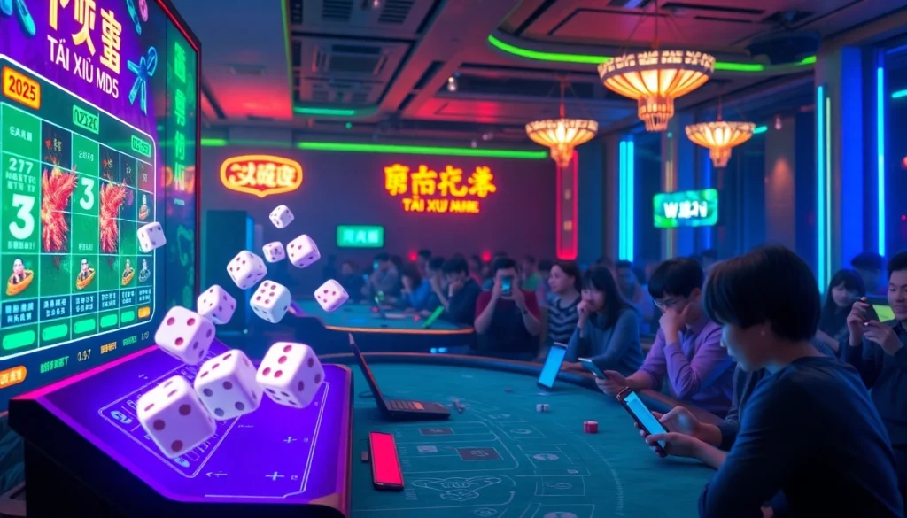 Engaging Tài Xỉu MD5 online gameplay scene showcasing vibrant graphics and dynamic interface at https://taixiumd5.world.