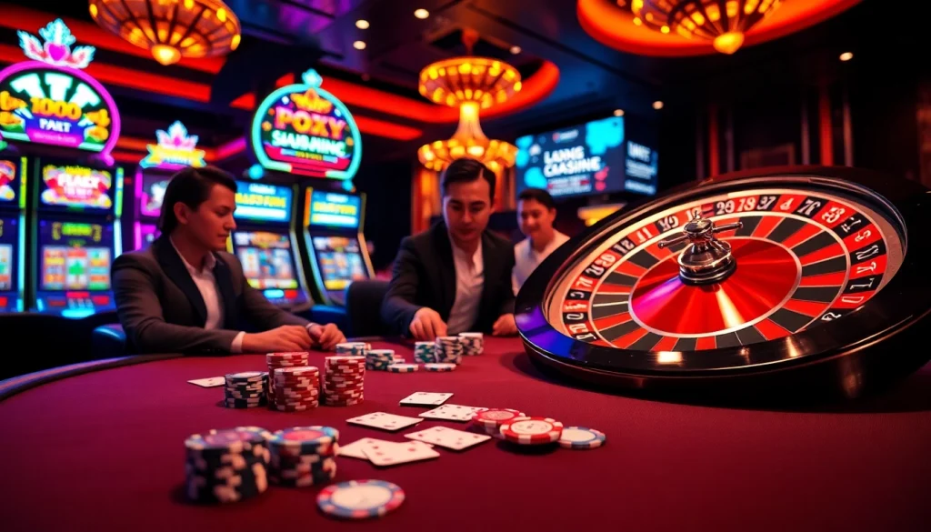 Experience the thrill of gambling at KKWIN with dynamic poker gameplay and vibrant casino visuals.
