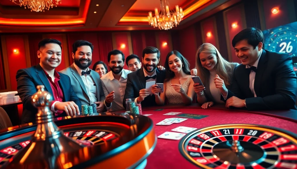 Experience the excitement at https://debet.hot/ with poker chips and roulette wheel shining in a vibrant casino.