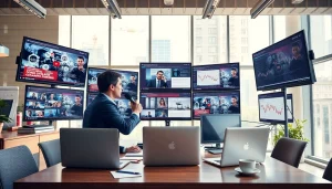 Capture the essence of journalism at https://www.thedailynewsonline.com with a lively newsroom scene.