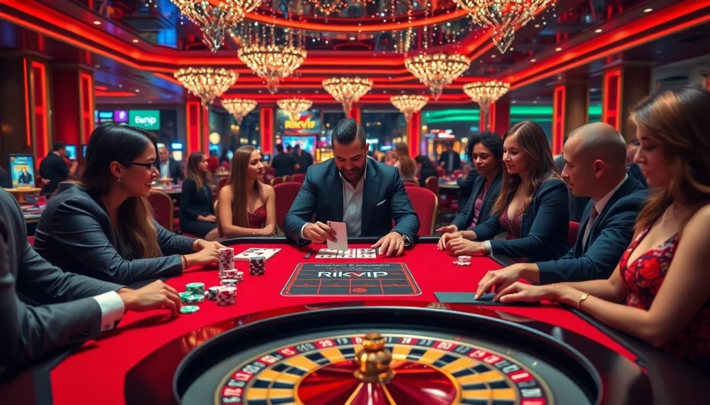 Experience thrilling games at Rikvip with dynamic casino action and engaging players.