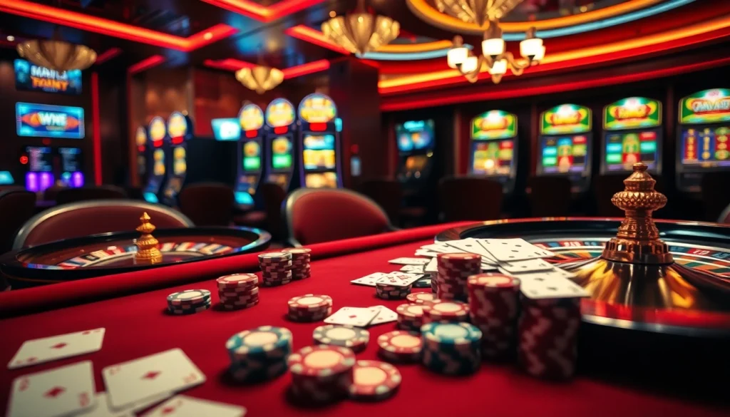 Experience thrilling action at Boosterjp's luxurious casino tables with poker chips and roulette.