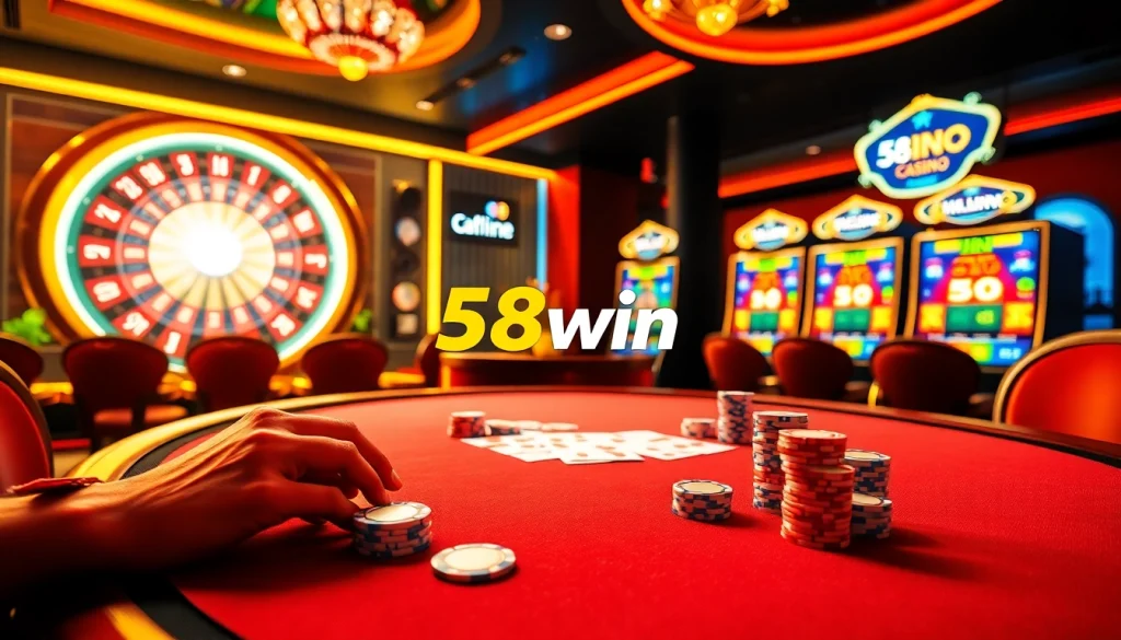 Experience thrilling gameplay at 58win with engaging casino tables and vibrant slot machines.