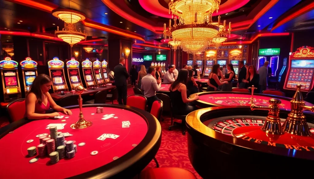 Hitclub provides thrilling gaming experiences with vibrant poker tables and captivating slot machines.