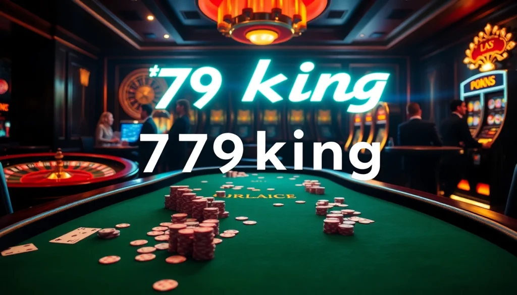 Experience the thrill of 79king poker action at a luxury casino table.